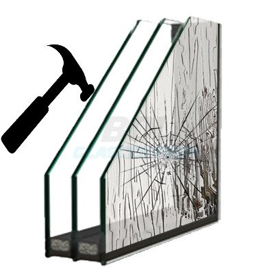 Triple Glas Gelaagd Figuur